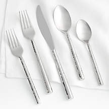 Boulder Mirror 20-Piece Flatware Set + Reviews | Crate & Barrel