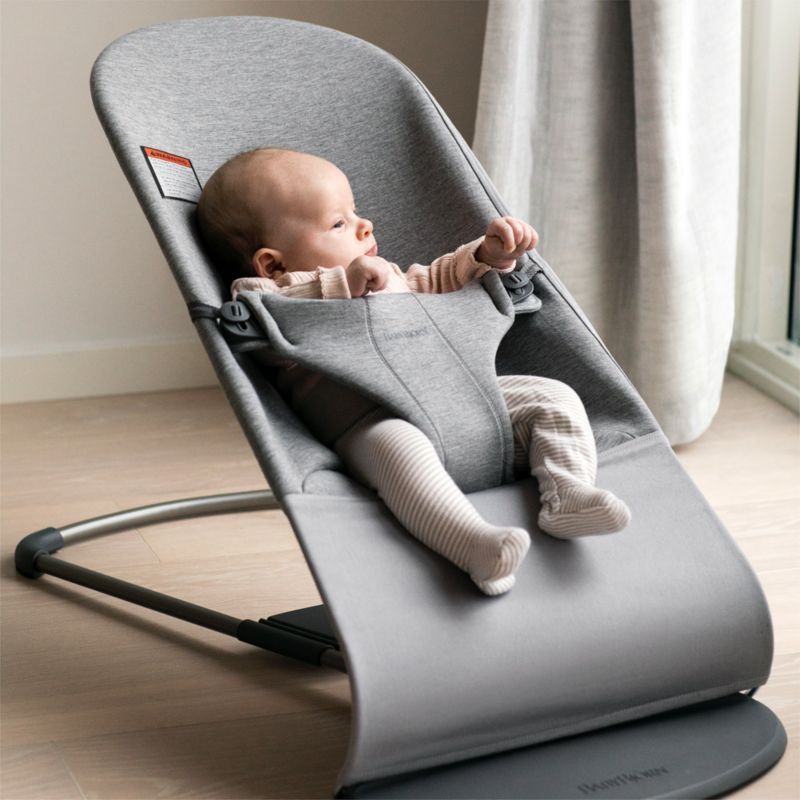 Grey baby bouncy chair on sale