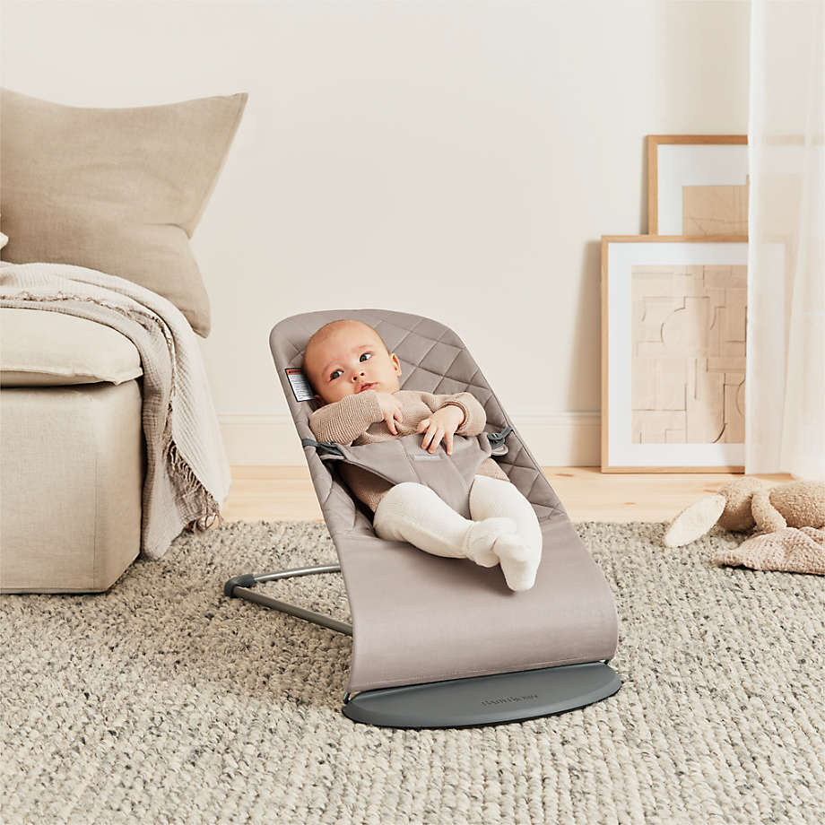 BABY BJÖRN Bouncer Bliss Cotton Quilt Sand Grey Infant Bouncer