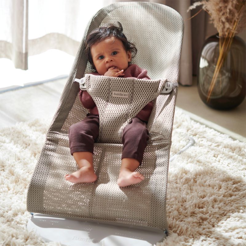 BABYBJORN Bouncer Bliss Mesh Beige Grey Baby Bouncer Chair