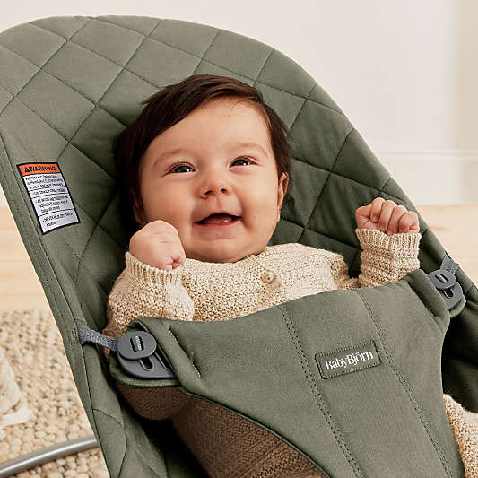 BABYBJÖRN Bouncer Bliss Petal Quilt Dark Green Baby Bouncer Chair