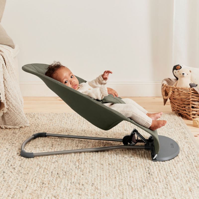 BABYBJÖRN Bouncer Bliss Petal Quilt Dark Green Baby Bouncer Chair - image 1 of 4