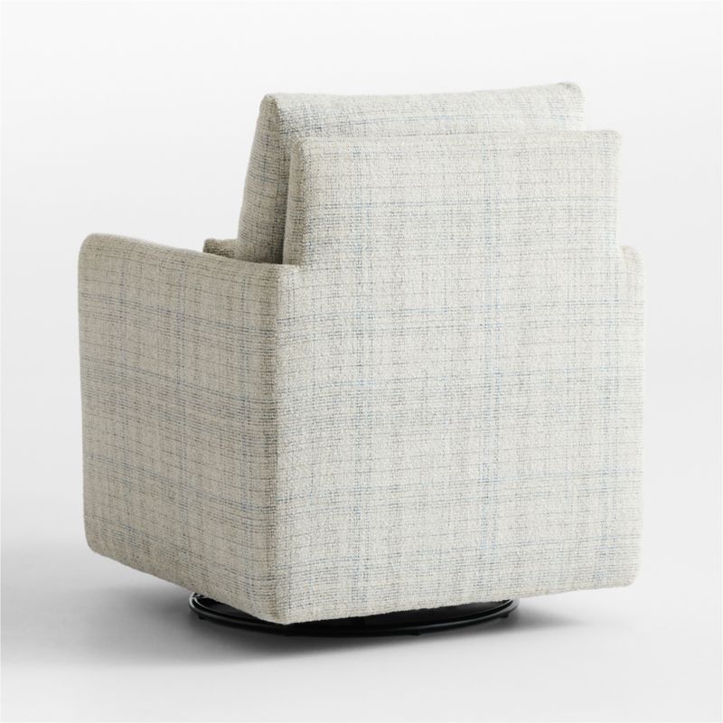 Bowie Blue and Gray Plaid Storage Nursery Ottoman - image 5 of 8