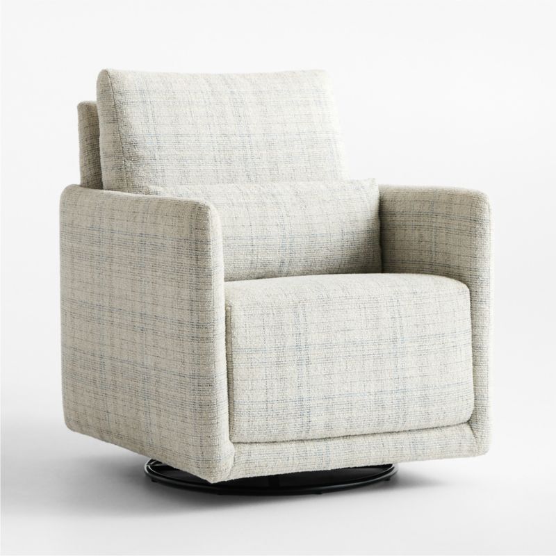 Bowie Blue and Gray Plaid Storage Nursery Ottoman - image 2 of 8