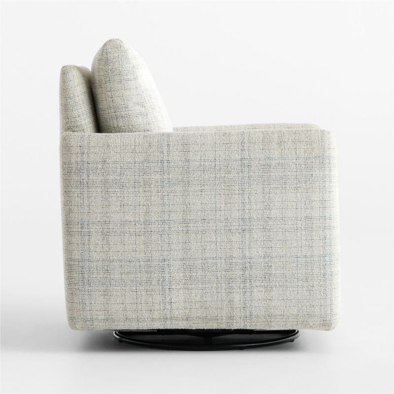 Bowie Blue and Gray Plaid Storage Nursery Ottoman - image 4 of 8