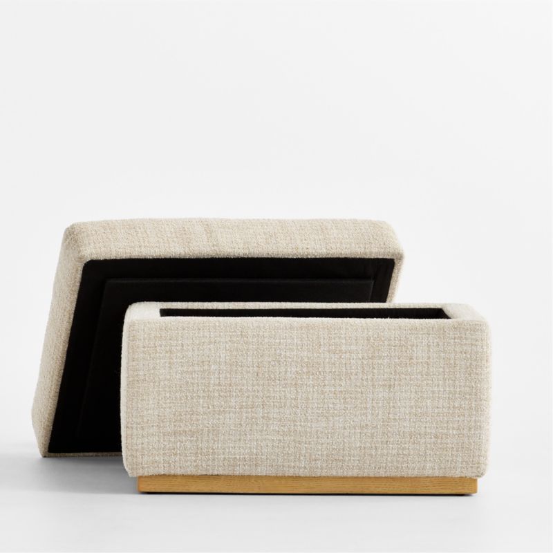 Bowie Oatmeal Plaid Storage Nursery Ottoman - image 6 of 6