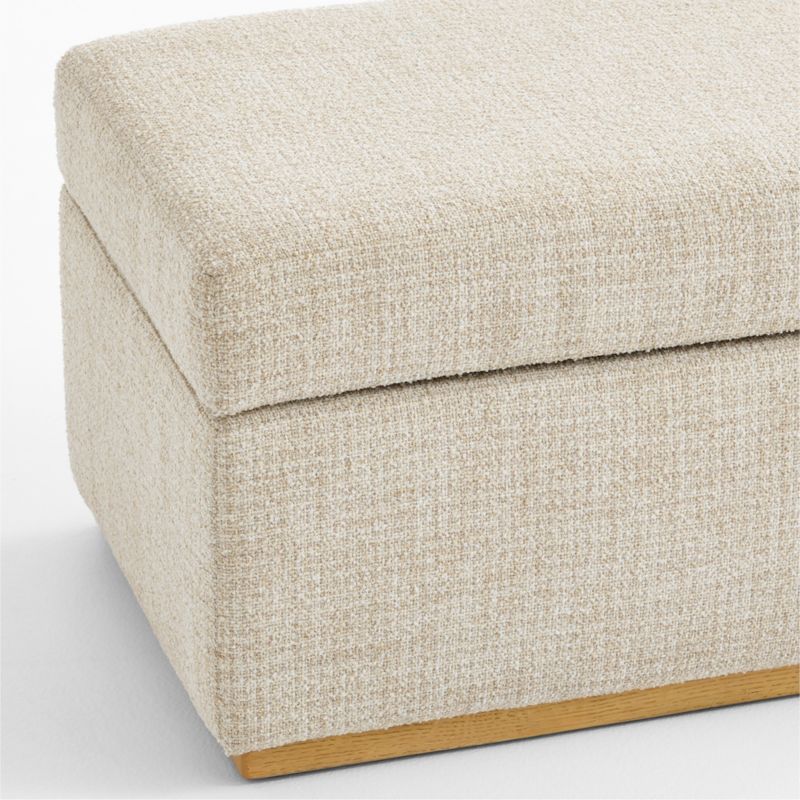 Bowie Oatmeal Plaid Storage Nursery Ottoman - image 5 of 6