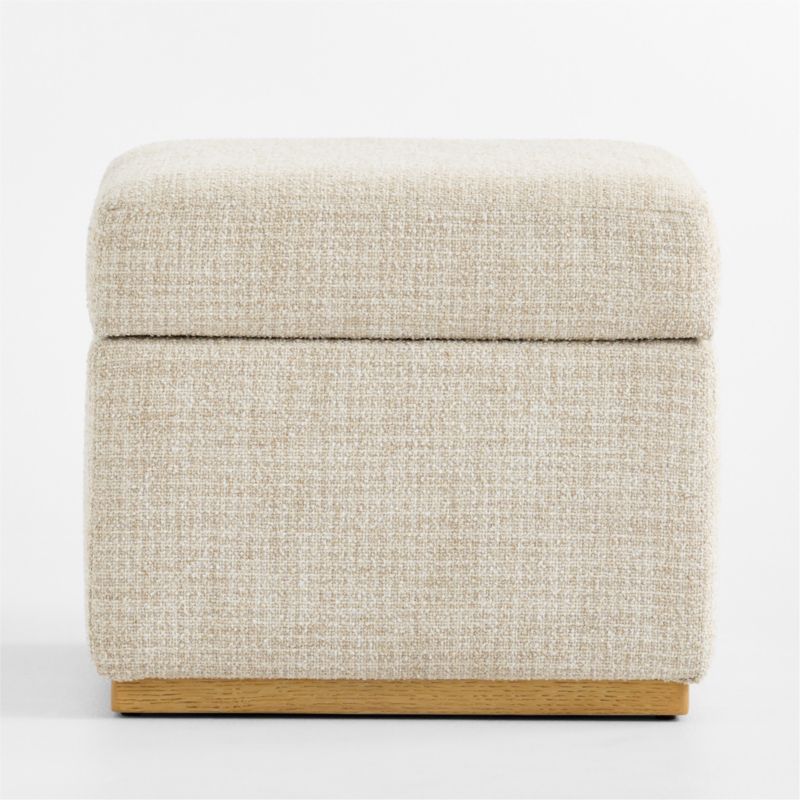 Bowie Oatmeal Plaid Storage Nursery Ottoman - image 4 of 6