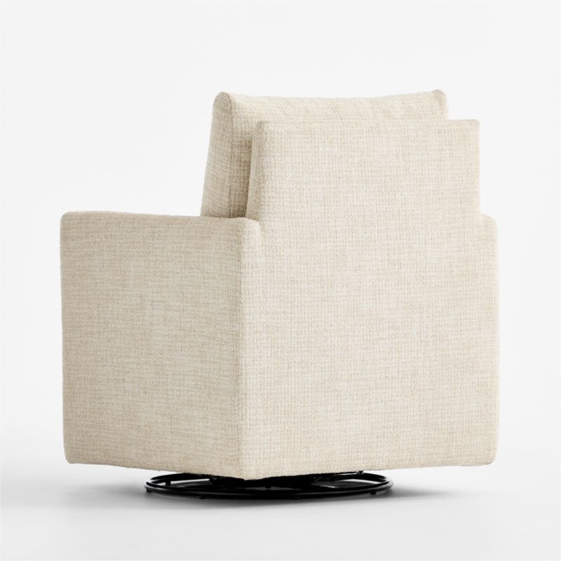 Bowie Oatmeal Plaid Swivel Glider Nursery Chair - image 4 of 7