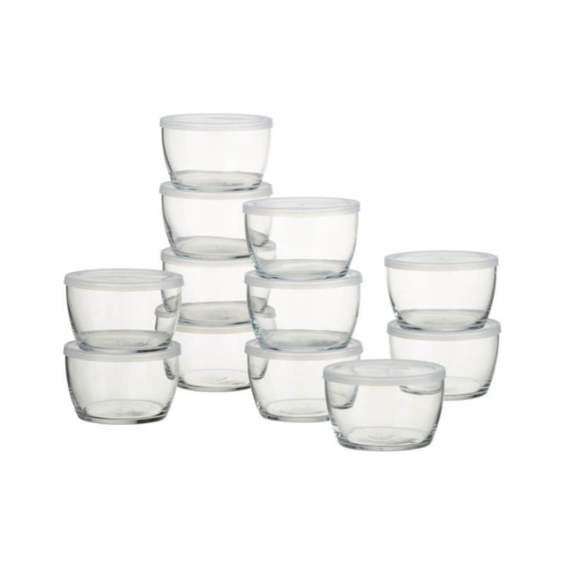 Clear Glass Bowl with Lid Set of 12 - image 8 of 9