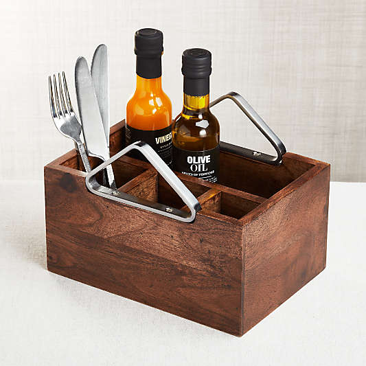 Boyd Acacia Wood Flatware Caddy