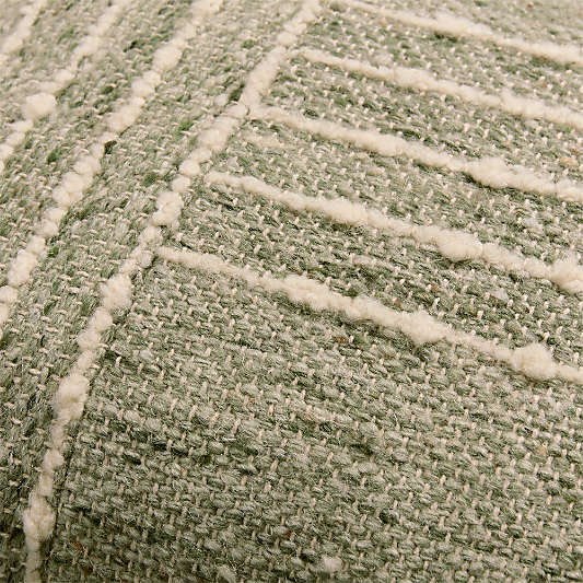 Bozeman Wool Blend 24"x16" Burnt Green Throw Pillow
