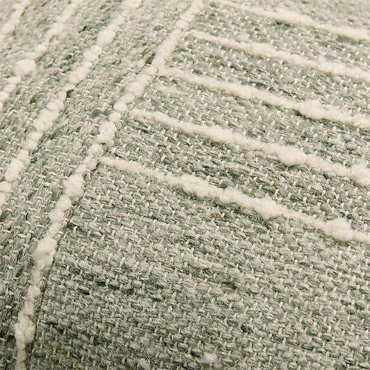 Bozeman Wool Blend 24"x16" Burnt Green Throw Pillow Cover