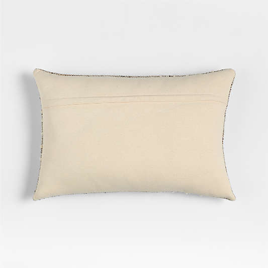 Bozeman Wool Blend 24"x16" Beige Throw Pillow Cover