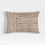Casual Textured Fringe 24x16 Deep Indigo Throw Pillow Cover
