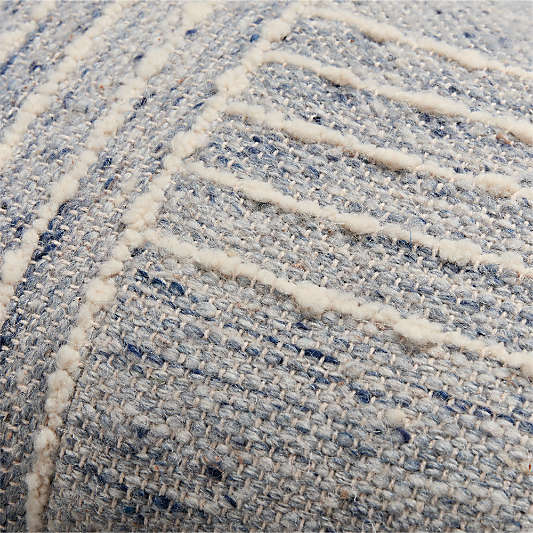 Bozeman Wool Blend 24"x16" Deep Indigo Throw Pillow Cover