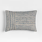 Bozeman Wool Blend 23"x23" Arctic Ivory Throw Pillow with Feather Insert