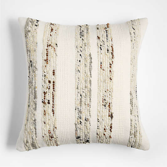 Textured Ivory Throw Pillow Arrangement