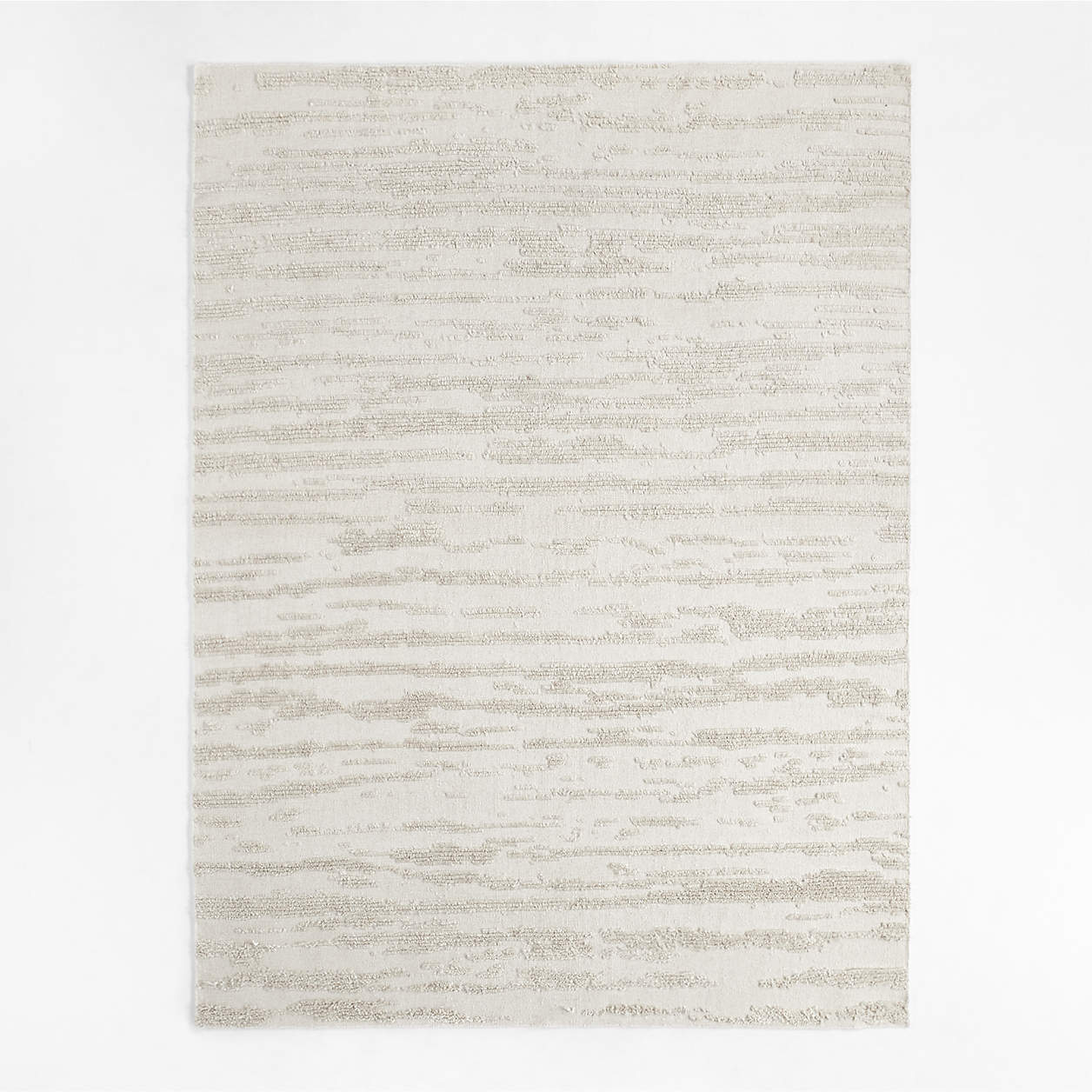 Bozeman Wool Textured Light Tan Area Rug 8'x10' Crate & Barrel