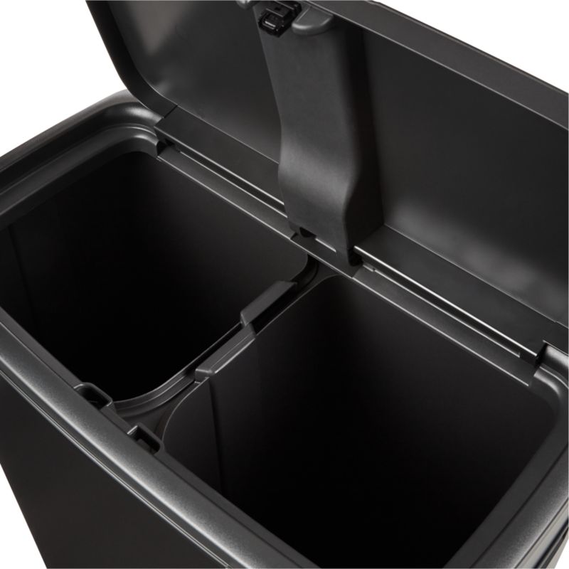 Brabantia Bo Hi Touch Top Dual Compartment Trash Can, Matte Black 2 x 8 Gallon - image 1 of 3