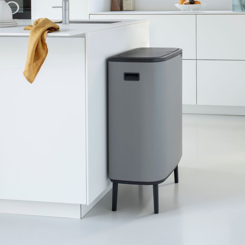 Brabantia Mineral Concrete Grey Dual Compartment Bo Touch Bin Hi ...