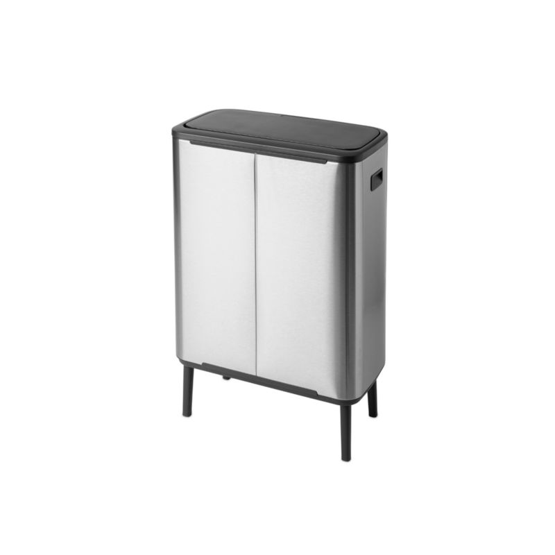 Brabantia Bo Hi Touch Top Dual Compartment Trash Can, Matte Steel Fingerprint Proof , 2 x 8 Gallon - image 8 of 12