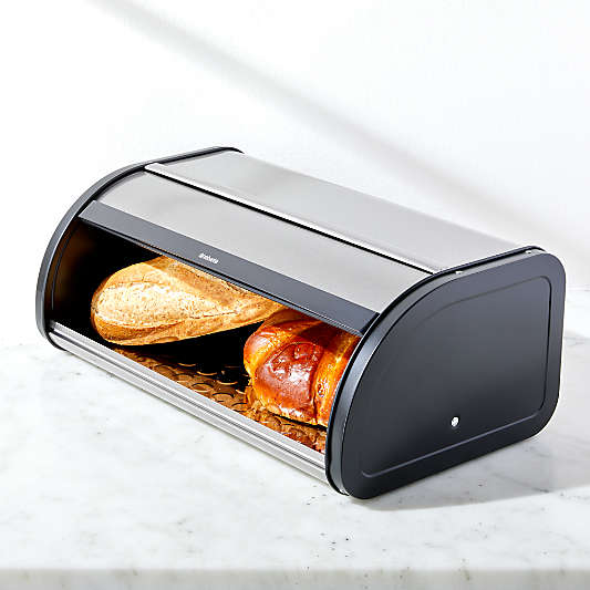 Brabantia Roll Top Bread Box, Matte Steel Fingerprint Proof