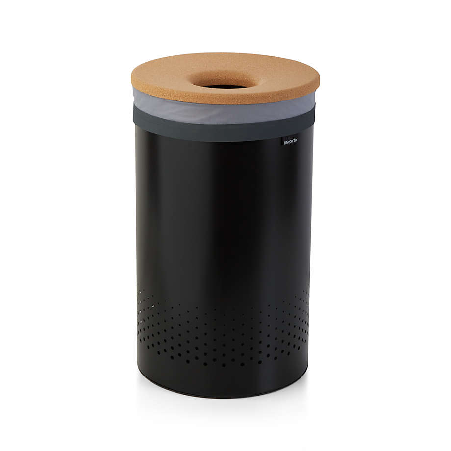 Brabantia 60-Liter Black Laundry Bin with Cork Lid + Reviews