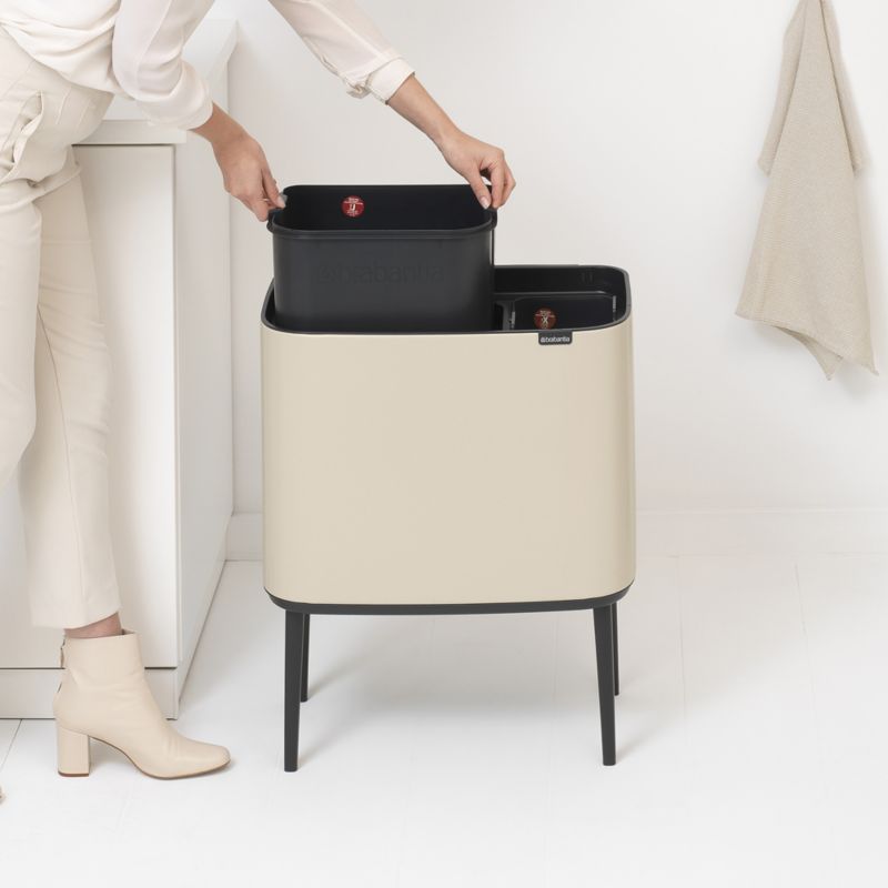 Brabantia Soft Beige Bo Touch Dual Recycling Bin - image 1 of 3