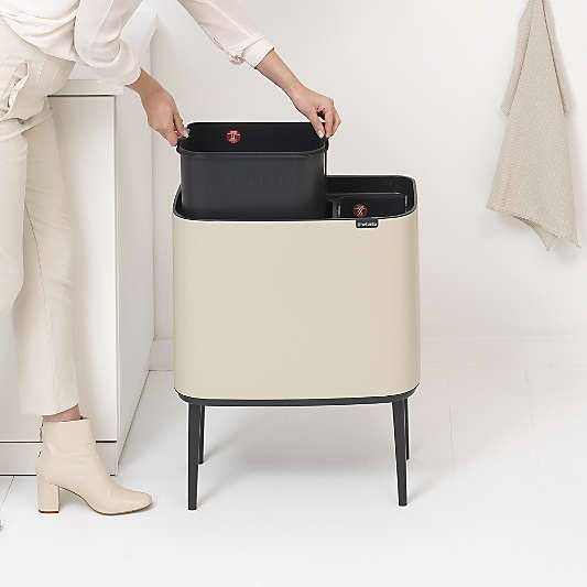 Brabantia Soft Beige Bo Touch Dual Recycling Bin