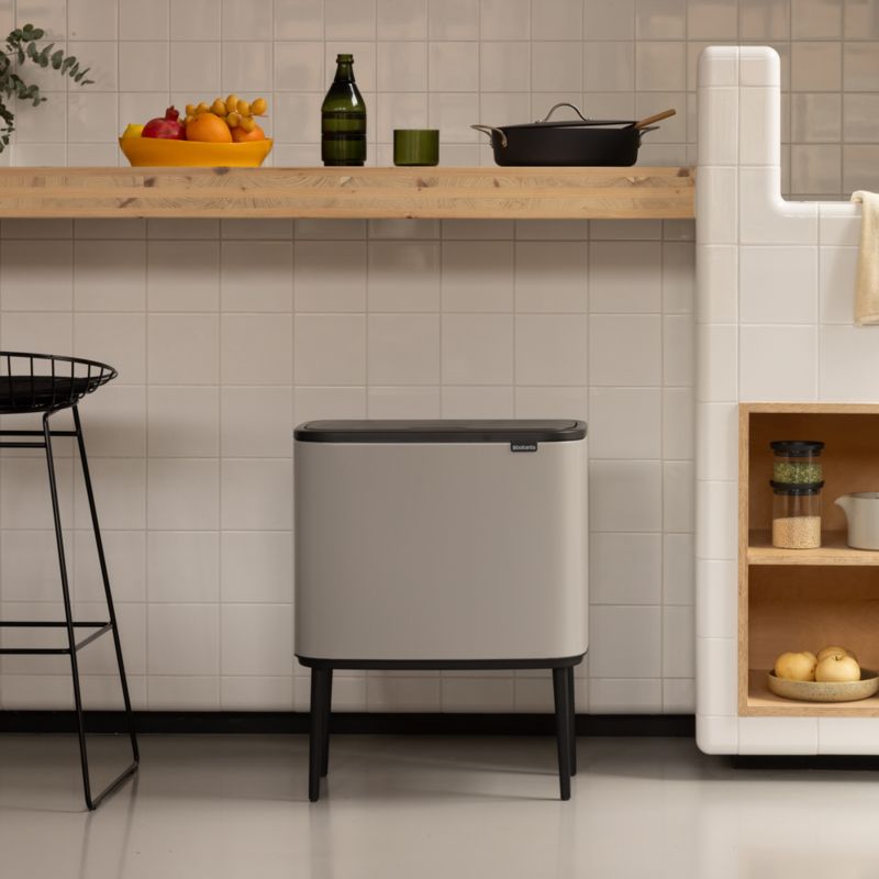 Brabantia Soft Gray Bo Touch Dual Recycling Bin - image 2 of 4
