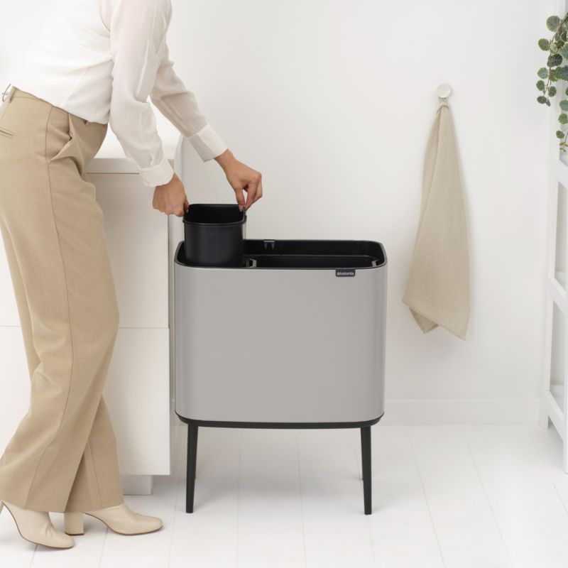 Brabantia Soft Gray Bo Touch Dual Recycling Bin - image 1 of 4