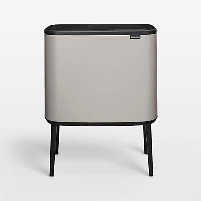 Brabantia Soft Gray Bo Touch Dual Recycling Bin