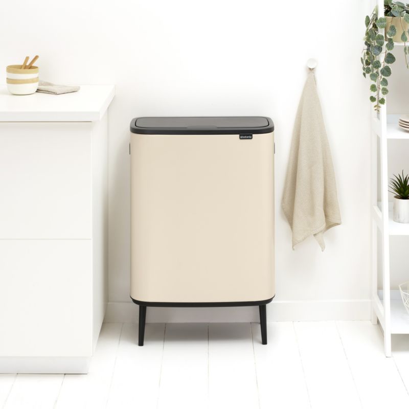 Brabantia Bo Touch Top Hi Trash Can, 16 Gallon (60 liter) Soft Beige - image 1 of 5