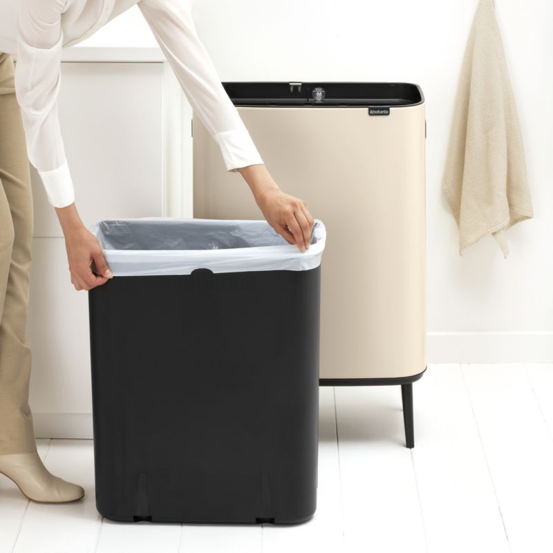 Brabantia Bo Touch Top Hi Trash Can, 16 Gallon (60 liter) Soft Beige - image 3 of 5
