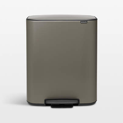 Brabantia Platinum Bo Step On Trash Can, 16 Gallon (60 Liter)