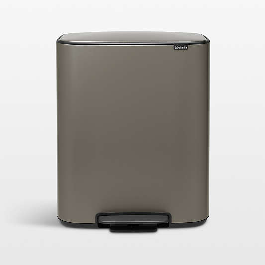 Brabantia Platinum Bo Step On Trash Can, 16 Gallon (60 Liter)