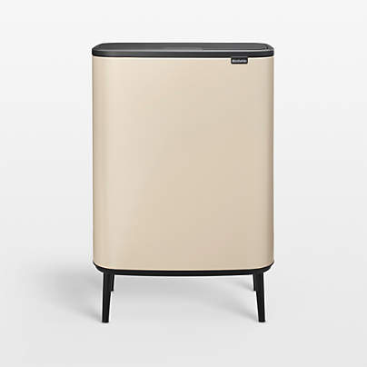 Brabantia Bo Touch Top Hi Trash Can, 16 Gallon (60 liter) Soft Beige