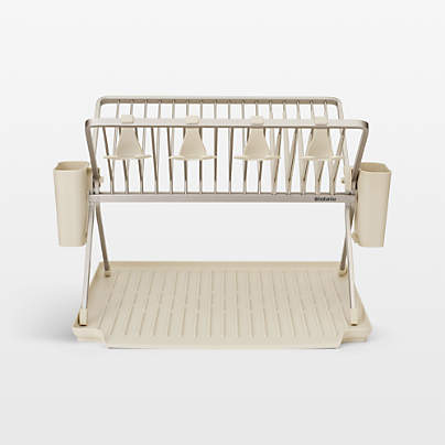 Brabantia Sinkside Soft Beige Foldable Dish Rack, Large