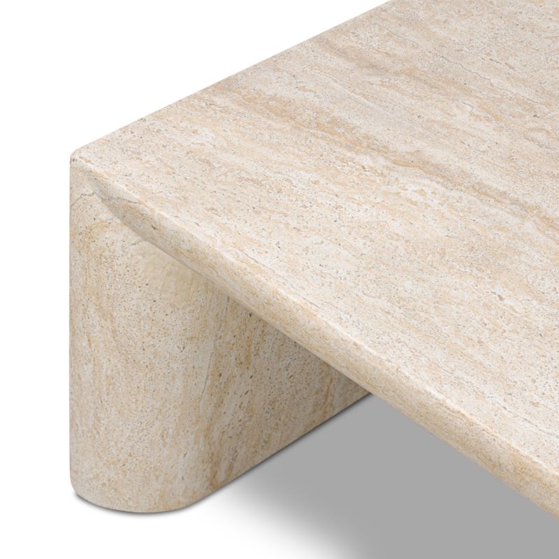 Orla Faux Travertine 60" Rectangular Coffee Table - image 6 of 7