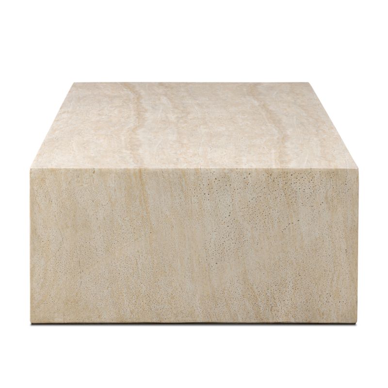 Orla Faux Travertine 60" Rectangular Coffee Table - image 4 of 7