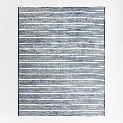 View Brady Navy Blue Washable Area Rug 5'x8' details
