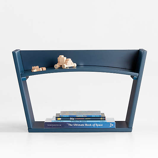 Brady Midnight Blue Low Curved Book Caddy