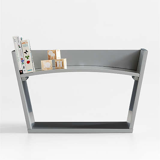 Brady Grey Low Curved Book Caddy