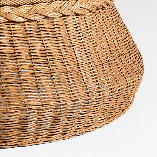 Braided Light Fiber Wicker Christmas Tree Collar 31"