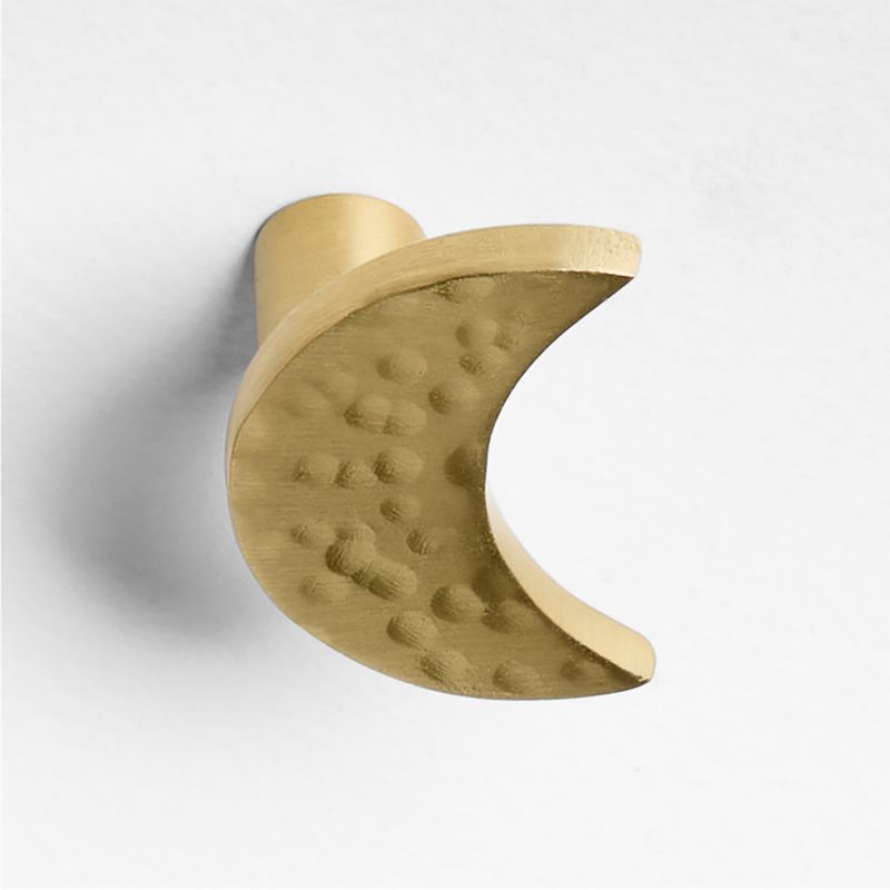 Brass Crescent Moon Dresser Knob - image 2 of 3