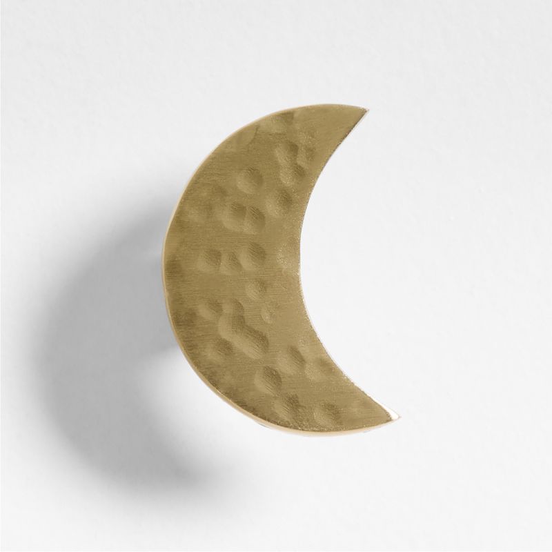 Brass Crescent Moon Dresser Knob - image 0 of 3