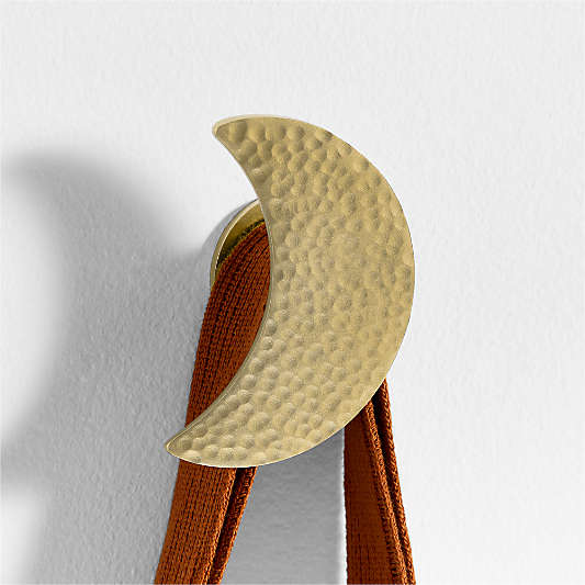 Brass Metal Crescent Moon Kids Wall Hook