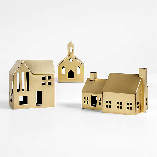 Brass Finish Holiday Houses