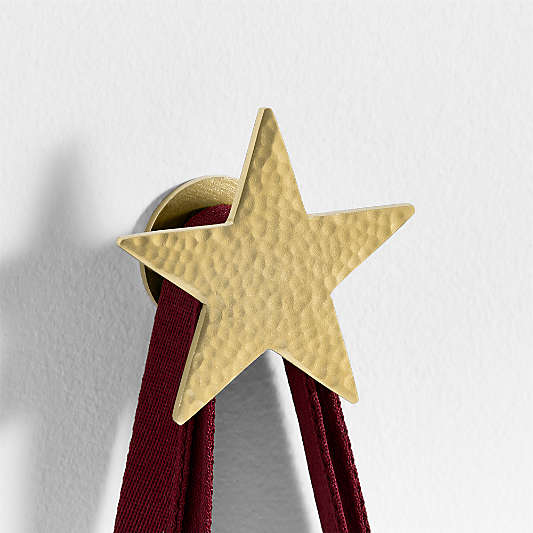 Brass Metal Star Shaped Kids Wall Hook